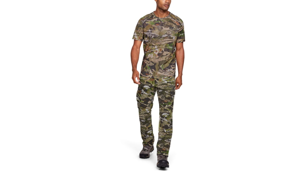 Under Armour IsoChill Brushline Short Sleeve Shirt - Mens, UA Forest Camo, 2X-Large, 13511439402X