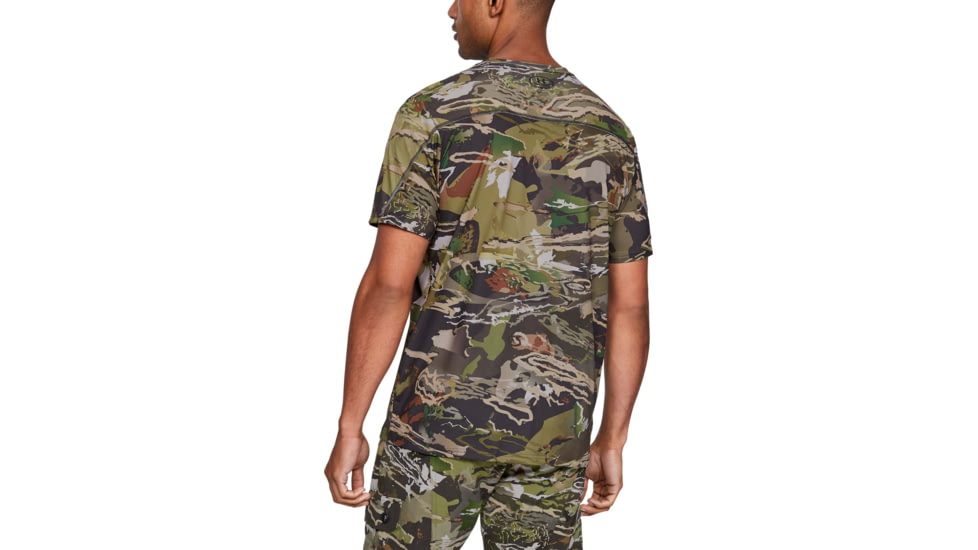 Under Armour IsoChill Brushline Short Sleeve Shirt - Mens, UA Forest Camo, 2X-Large, 13511439402X