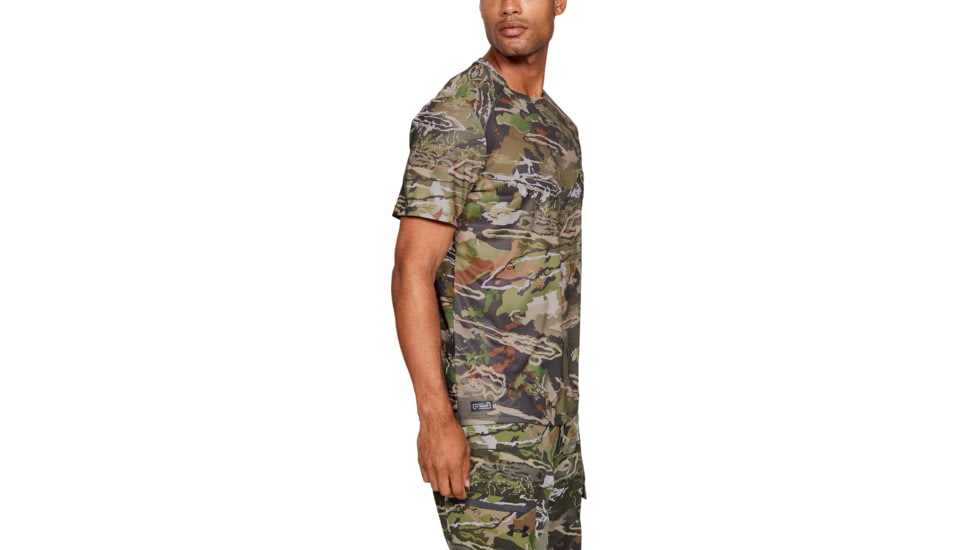 Under Armour IsoChill Brushline Short Sleeve Shirt - Mens, UA Forest Camo, 2X-Large, 13511439402X