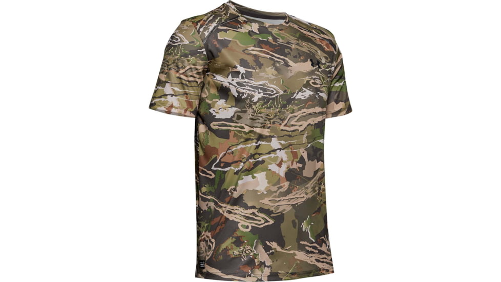 Under Armour IsoChill Brushline Short Sleeve Shirt - Mens, UA Forest Camo, 2X-Large, 13511439402X