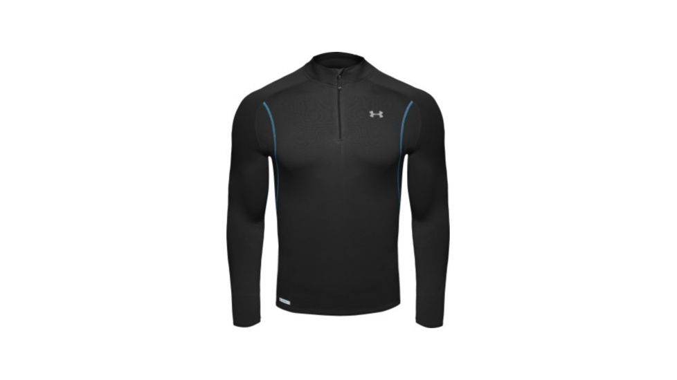 Under Armour Men's ColdGear Base 2.0 1/4 Zip - Black Color 1004652-001