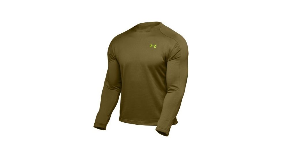Under Armour Men's ColdGear Hundo Fleece Crew - Green Tea Color 1006261-344