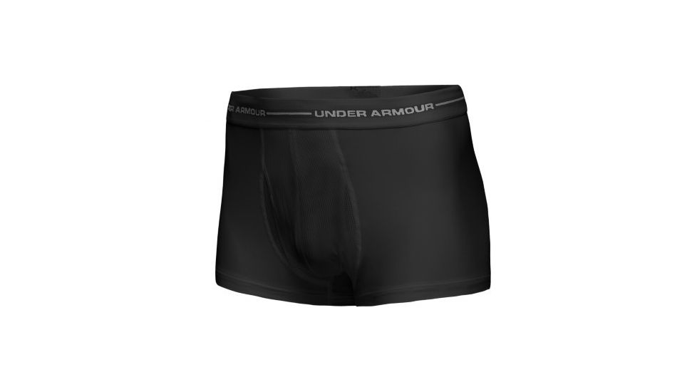Under Armour Men's HeatGear 3'' Short Boxer Jock - Black Color 1000666-001