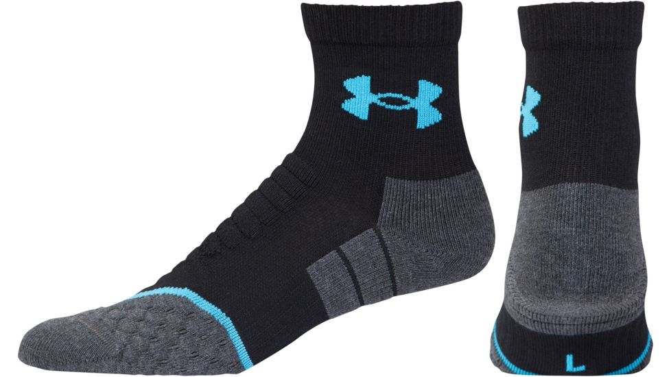Under Armour Mens All Season Mid Crew Socks, Black, 9-11 Medium, U045-BLK-MD