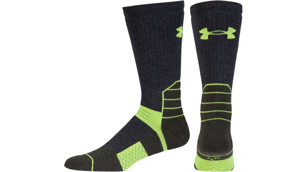 Under Armour Mens Armour Scent Boot Socks, Asphalt Heather, 9-11 Medium, U728-APH-MD