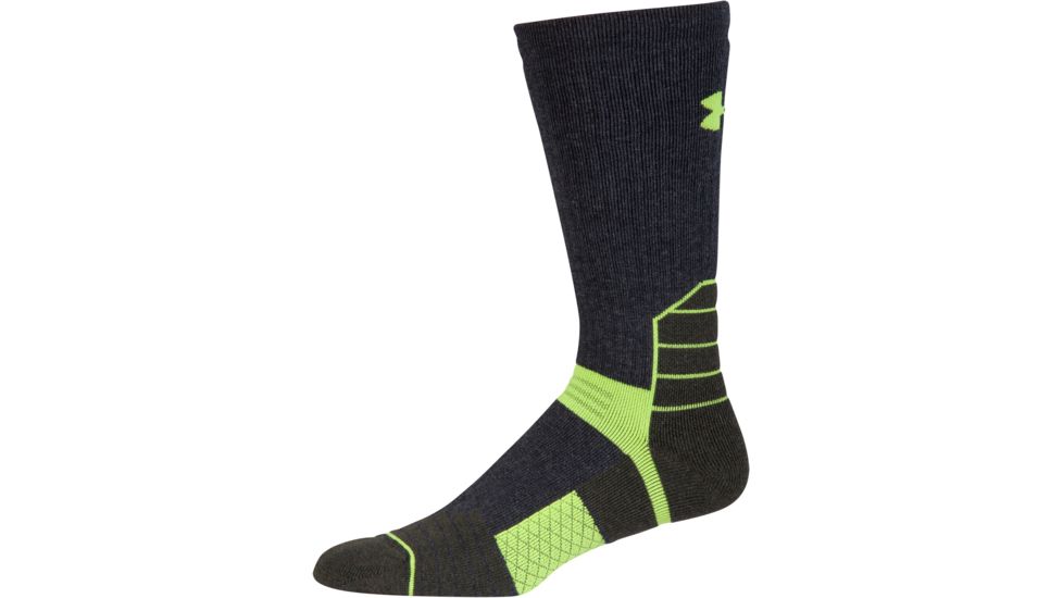 Under Armour Mens Armour Scent Boot Socks, Asphalt Heather, 9-11 Medium, U728-APH-MD