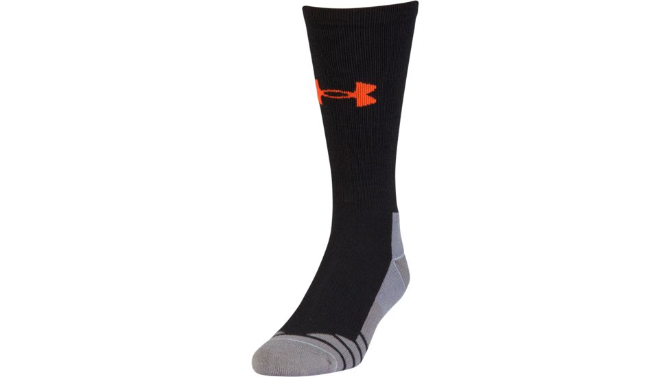 Under Armour Mens Hitch Lite 3.0 Socks, Black/Volcano Orange, 9-11 Medium, U731-BLK/VOL-MD