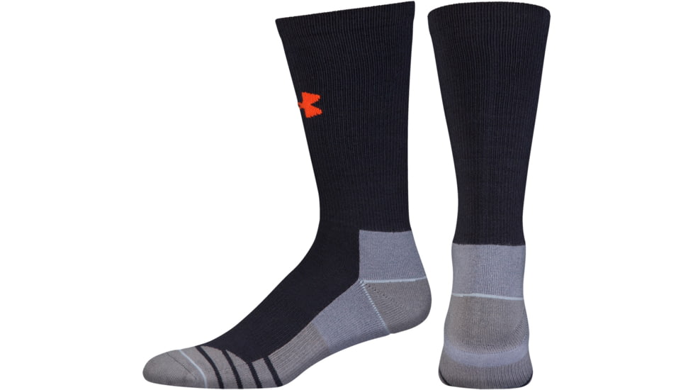 Under Armour Mens Hitch Lite 3.0 Socks, Dark Navy/Volcano Orange, 9-11 Medium, U731-DKN/VOL-MD