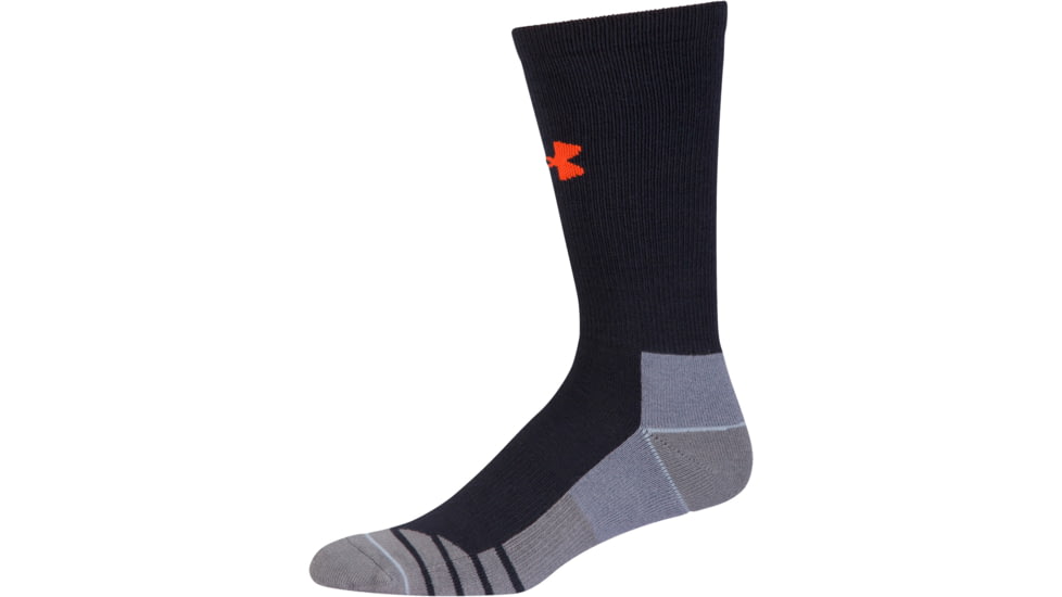 Under Armour Mens Hitch Lite 3.0 Socks, Dark Navy/Volcano Orange, 9-11 Medium, U731-DKN/VOL-MD