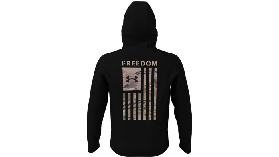 Under Armour New Freedom Flag Hoodie - Mens, Black, Large, 1370806002LG