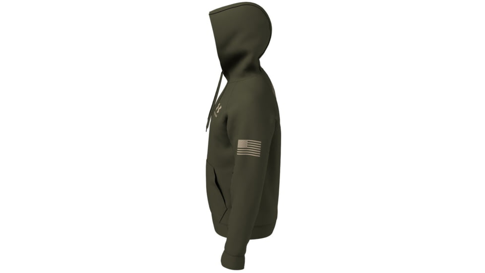Under Armour New Freedom Flag Hoodie - Mens, Marine OD Green, Extra Large, 1370806390XL