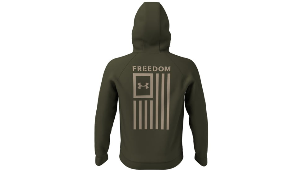 Under Armour Freedom Flag Hoodie - Men's, Marine OD Green, Extra Large, 1370806390XL