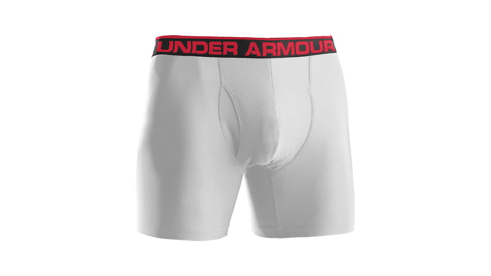 Under Armour O-series 6inch Boxer Jock, White - 1277238101LG