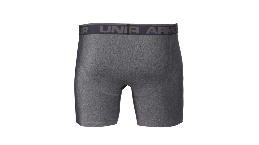 Under Armour Original Series 6 Inch Boxerjock - Mens, Carbon Heather/Charcoal, Extra Large, 1277238-090-XL