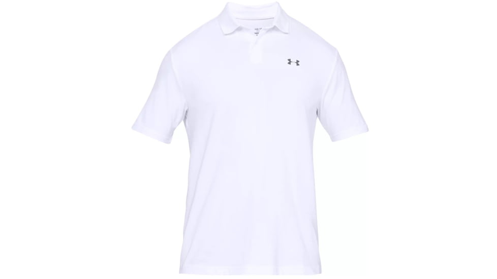 Under Armour Performance Polo Textured - Mens, White, 2XL, 13420801002X