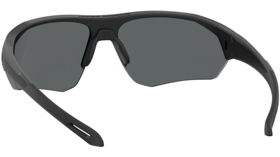 Under Armour Playmaker Sunglasses with Matte Black Frame and Grey Lens, Medium, UA0001GS 003-KA
