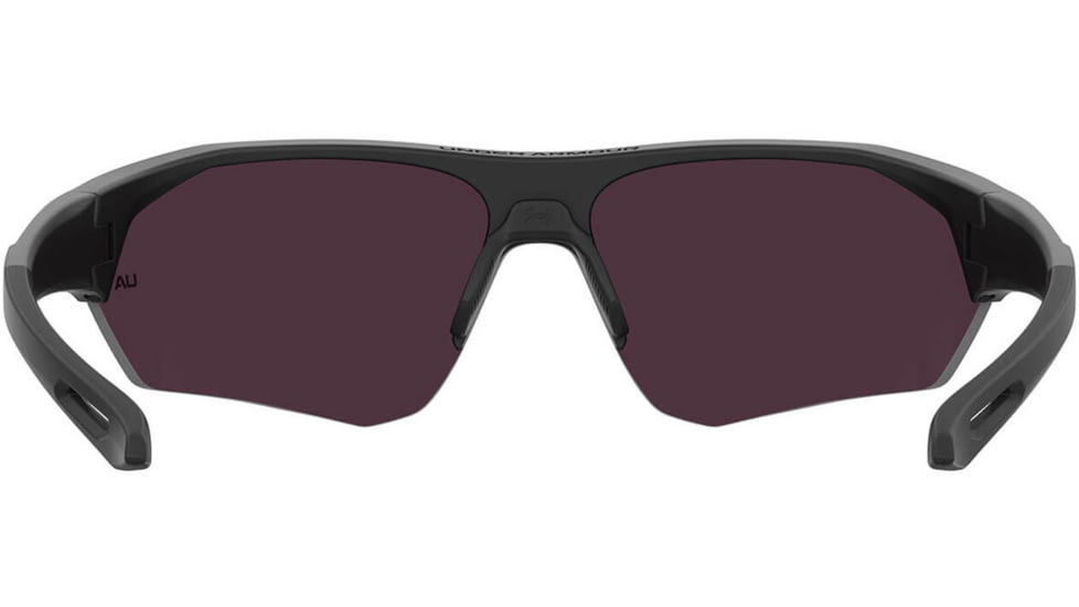 Under Armour Playmaker Sunglasses with Matte Black/Grey Frame and Orange Mirror Lens, Medium, UA0001GS RC2-7F