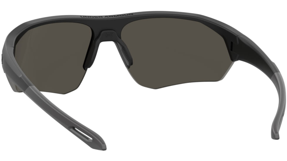 Under Armour Playmaker Sunglasses with Shiny Black/Grey Frame and Silver Mirror Lens, Medium, UA0001GS 807-QI