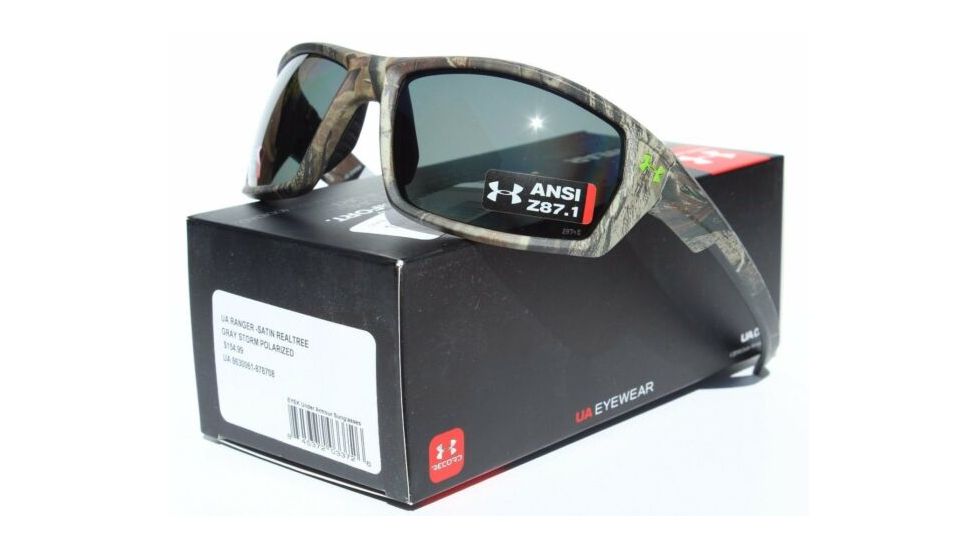 Under Armour Ranger Storm Polarized Sunglasses Realtree Frame, Grey Polarized Lens, 8630061878708