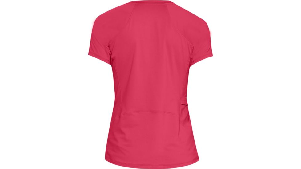 Under Armour Sunblock Short Sleeve Shirt - Women's, Hollywood/Overcast Gray, Small, 1309722-681-SM