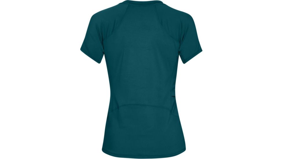 Under Armour Sunblock Short Sleeve Active Top - Women's, Tourmaline Teal AFS/Deprecated-Desert Sky/TROPICAL, XS, 1309722-716-XS