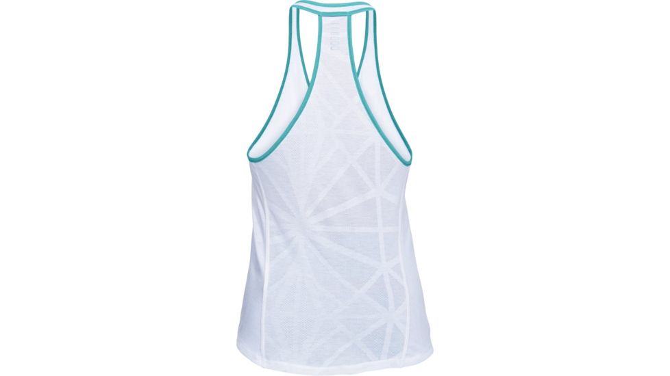 Under Armour Swyft Racer Tank - Women's, White/Desert Sky/Reflective, LG, 1318420-101-LG
