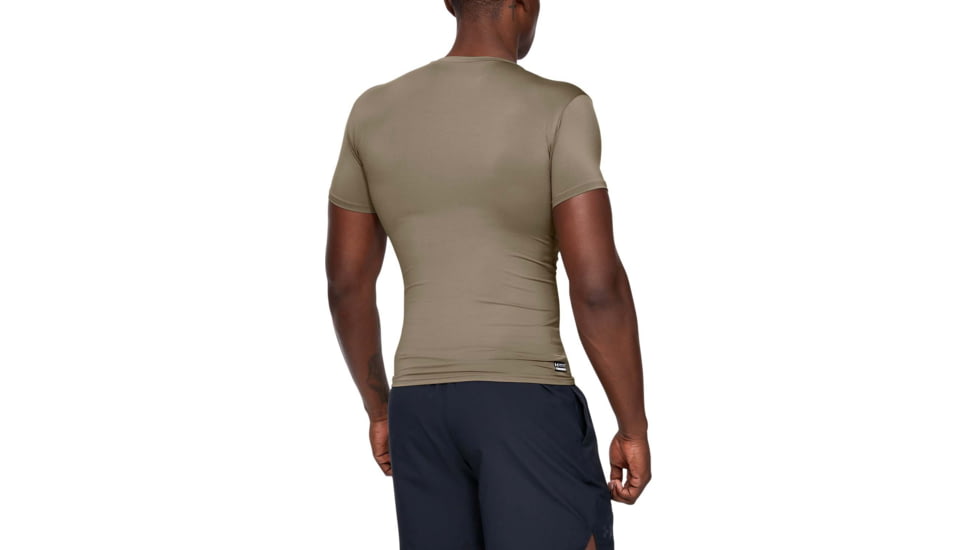 Under Armour Tactical HeatGear Compression Short Sleeve T-Shirt - Mens, Federal Tan, 3X-Large, 12160074993X