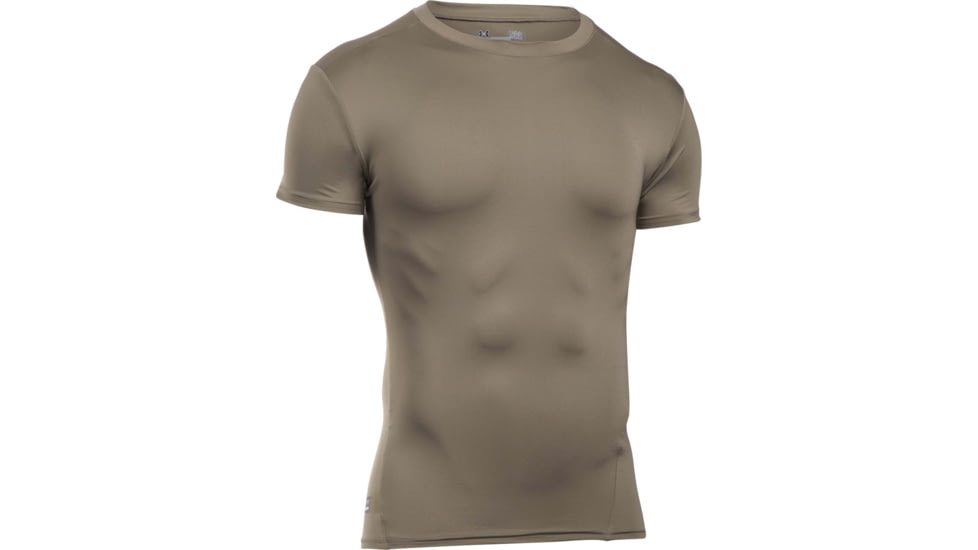 Under Armour Tactical HeatGear Compression Short Sleeve T-Shirt - Mens, Federal Tan, 3X-Large, 12160074993X
