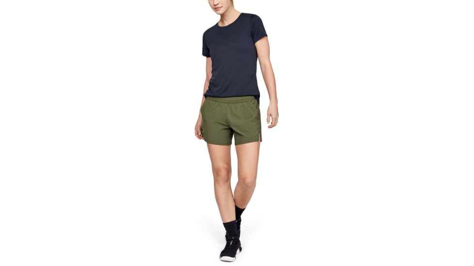 Under Armour Tactical PT Short - Womens, Marine OD Green, Medium, 1343358390MD