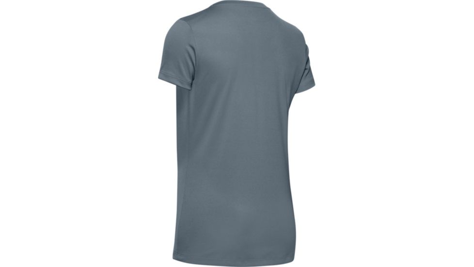 Under Armour Tech Shoulder Contrast T-Shirt - Womens, Extra Small, Hushed Turquoise, 1351966396XS