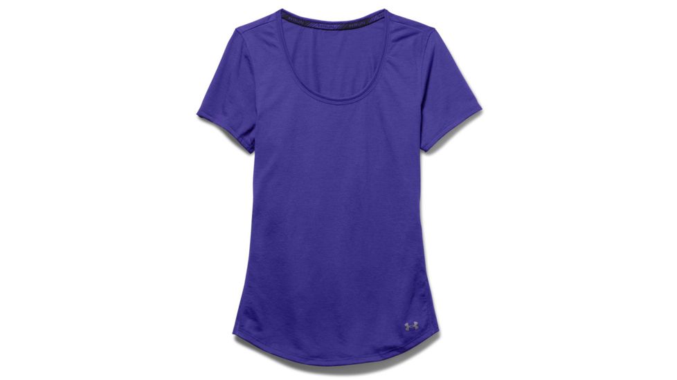 Under Armour Threadborne Streaker Short Sleeve T-Shirt - Women's-Deep Orchid/Reflective-Small