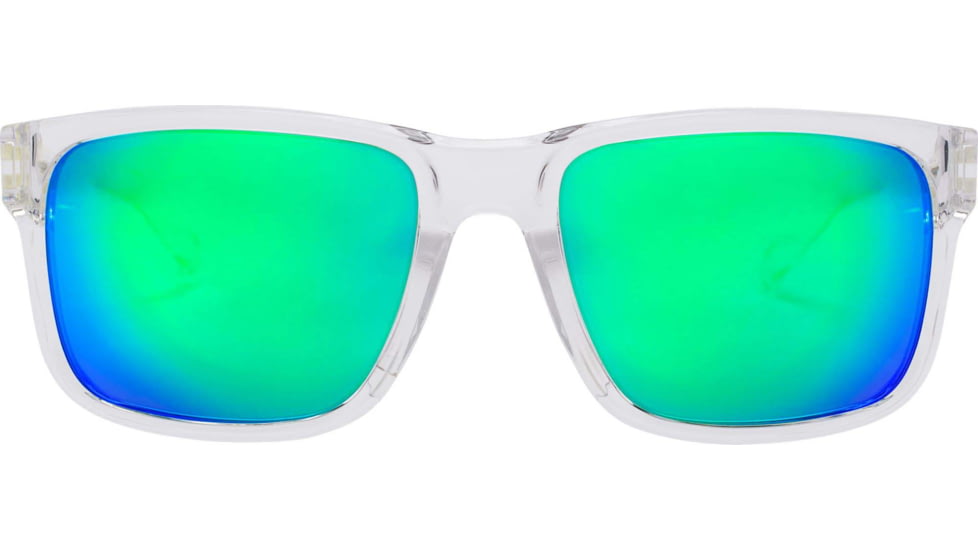 Under Armour UA Assist Sunglasses, Gray with Green Mirror Lens, Shiny Crystal Clear, One Size Fits Most, UA8600101-141481