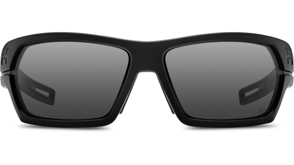 Under Armour UA Battlewrap Sunglasses, Gray Lens, Satin Black, One Size Fits Most, UA8630081-010100