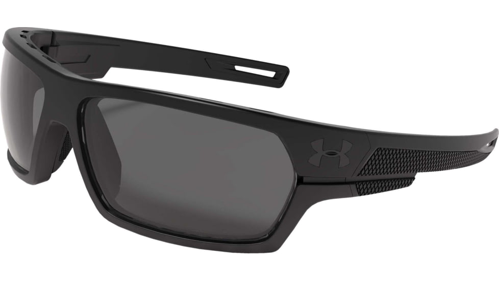 Under Armour UA Battlewrap Sunglasses, Gray Polarized Lens, Satin Black, One Size Fits Most, UA8690081-010108