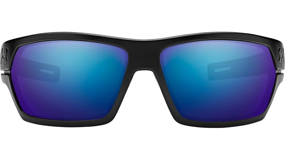 Under Armour UA Battlewrap Sunglasses, Off-Shore Lens, Satin Black, One Size Fits Most, UA8650081-010167