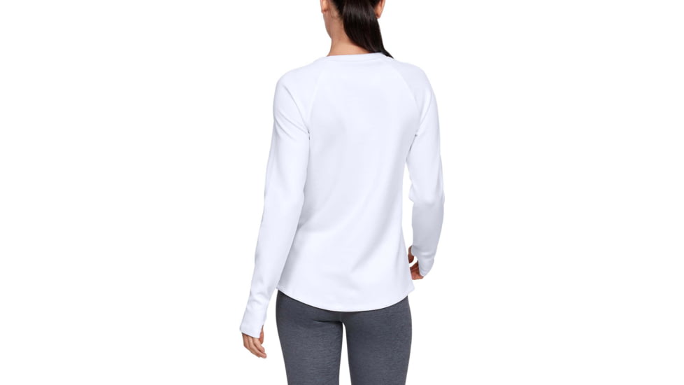 Under Armour UA ColdGear Armour Long Sleeve Shirt - Womens, White, X-Large, 1344531100XL