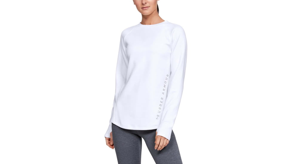 Under Armour UA ColdGear Armour Long Sleeve Shirt - Womens, White, X-Large, 1344531100XL