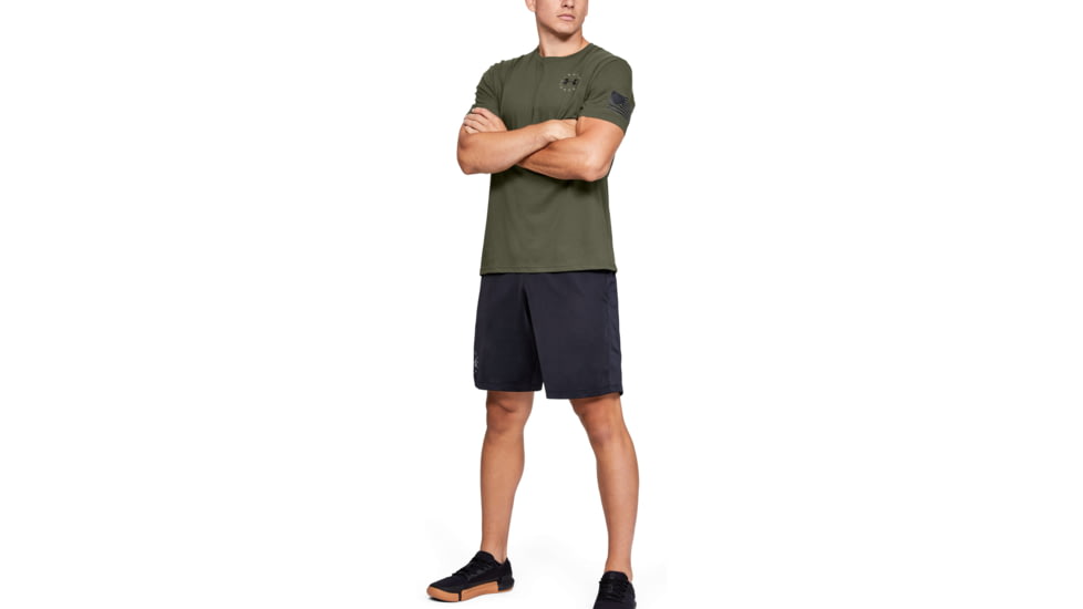 Under Armour UA Freedom Banner Tactical Graphic T-Shirt - Mens, Marine OD Green, Medium, 1352147390MD