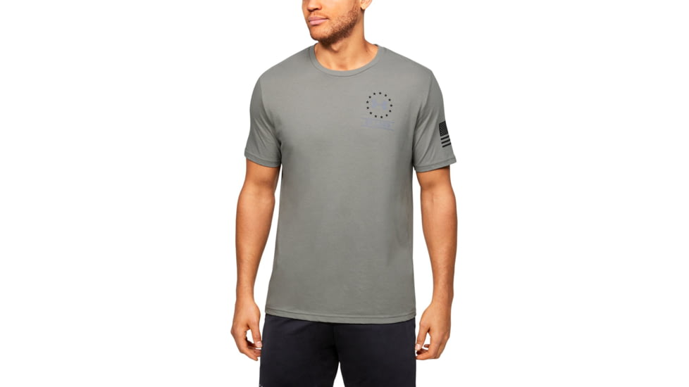 Under Armour UA Freedom By Land T-Shirt - Mens, Gravity Green, 2X-Large, 13521563882X