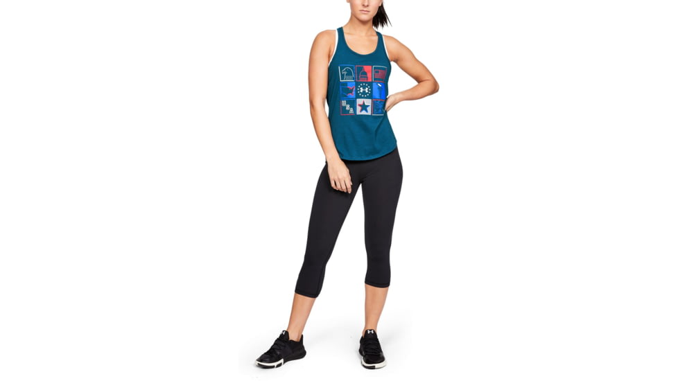 Under Armour UA Freedom Collage Tank Top - Womens, Blue, Medium, 1327577437MD