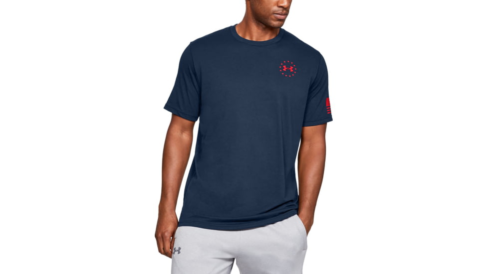 Under Armour UA Freedom Flag T-Shirt - Mens, Academy/Red, 2X-Large, 13333504092X