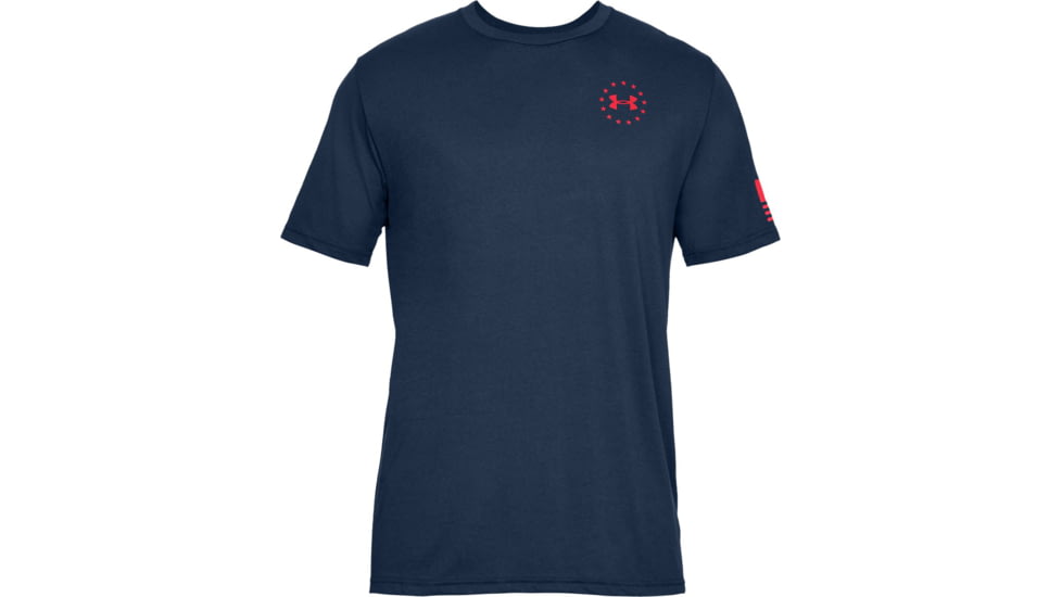Under Armour UA Freedom Flag T-Shirt - Mens, Academy/Red, 2X-Large, 13333504092X
