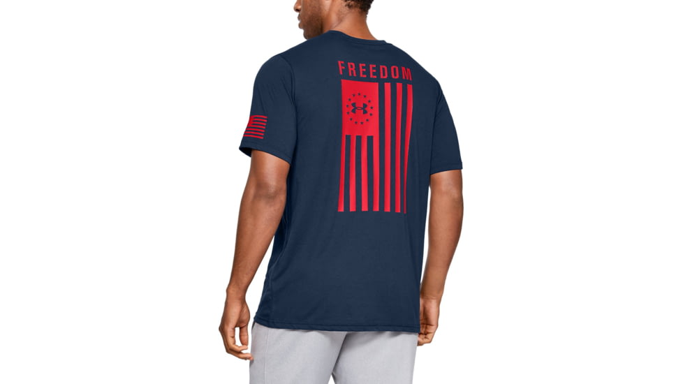 Under Armour UA Freedom Flag T-Shirt - Mens, Academy/Red, 2X-Large, 13333504092X