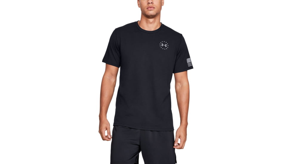 Under Armour UA Freedom Flag T-Shirt - Mens, Black/Steel, 2X-Large, 13333500022X