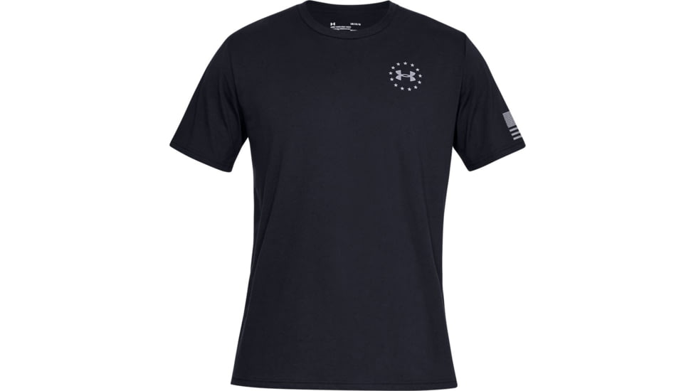 Under Armour UA Freedom Flag T-Shirt - Mens, Black/Steel, 2X-Large, 13333500022X