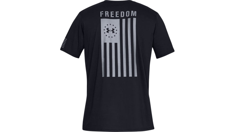 Under Armour UA Freedom Flag T-Shirt - Mens, Black/Steel, 2X-Large, 13333500022X