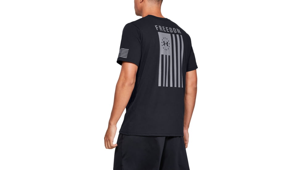 Under Armour UA Freedom Flag T-Shirt - Mens, Black/Steel, 2X-Large, 13333500022X