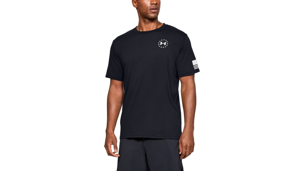 Under Armour UA Freedom Flag T-Shirt - Mens, Black, Medium, 1333350001MD