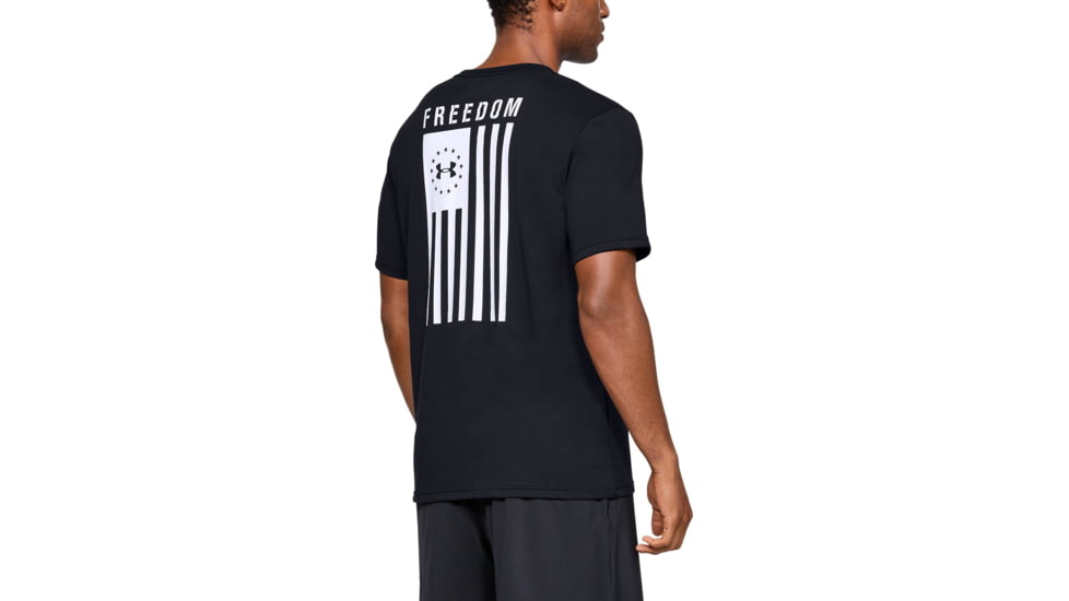Under Armour UA Freedom Flag T-Shirt - Mens, Black, Medium, 1333350001MD