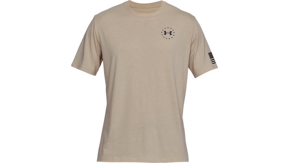 Under Armour UA Freedom Flag T-Shirt - Mens, Desert Sand, Small, 1333350290SM